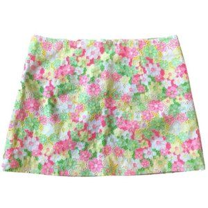 RARE! Lilly Pulitzer Floral Sunbonnet Lace Tate Skirt